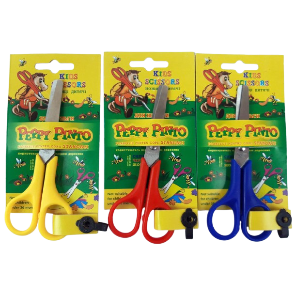 Ножиці дитячі для шульги "Peppy Pinto" на блістері 13,5 см Y51058L KNZ