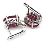 Сережки. Натуральний рубін. Срібло 925., фото 3