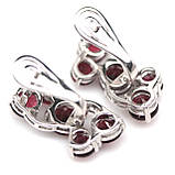 Сережки. Натуральний гранат родоліт. Срібло 925., фото 3