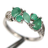 Каблучка. Натуральний смарагд. Срібло 925., фото 2