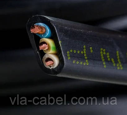 Провід ВВГ нг нгд п 3х1.5 мідний моножила Одеса ГОСТ (бухта 100м), фото 1