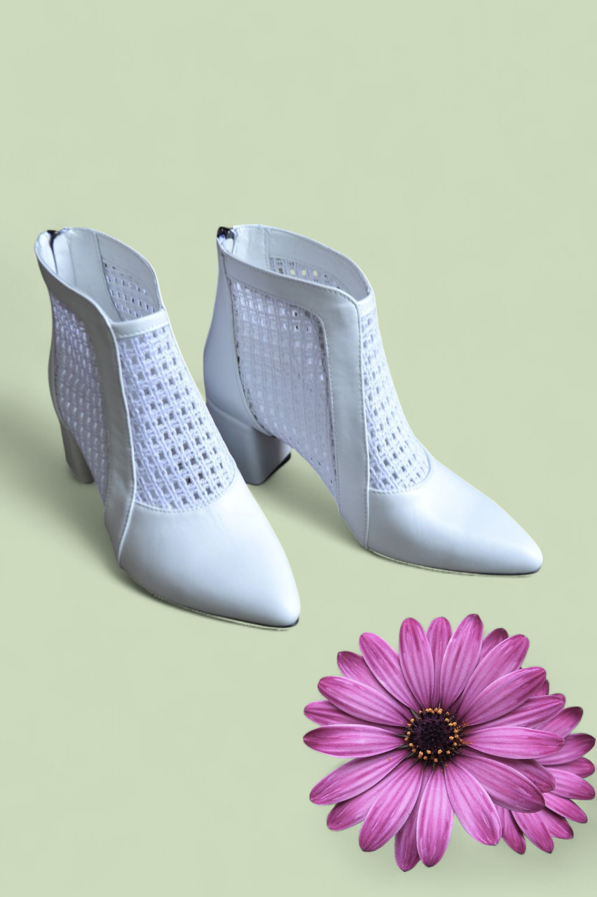 Черевики літні шкіряні із сіткою, фото 1