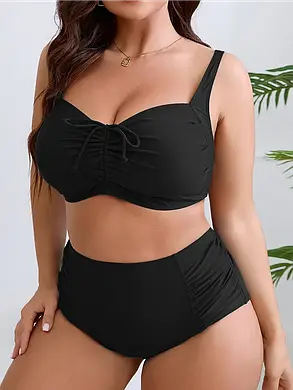 Купальник 2025 для полных FUBA Дарина 71231 черный идет на наши 52 54 56 58 60 УКР р-ры), фото 2