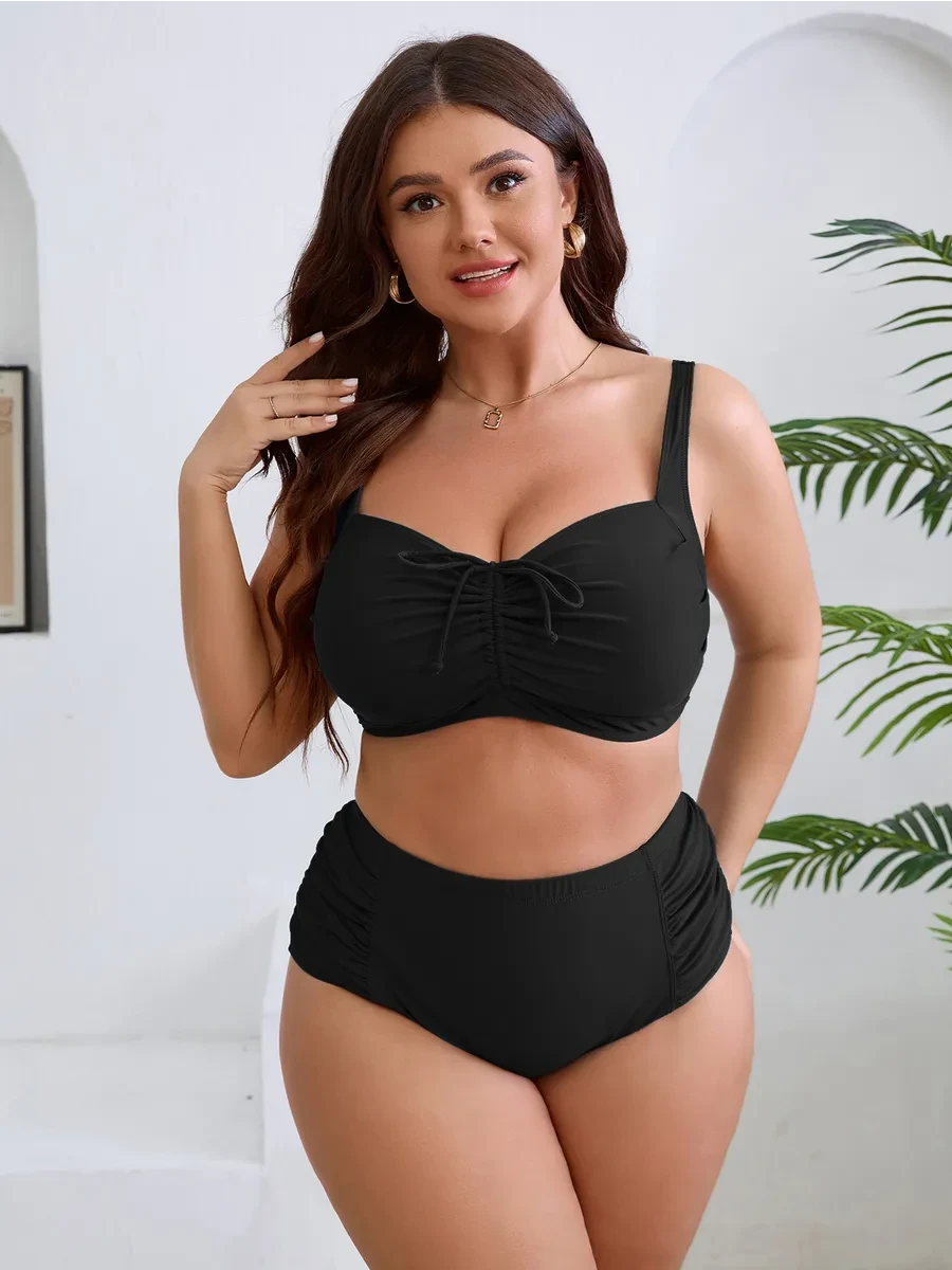 Купальник 2025 для полных FUBA Дарина 71231 черный идет на наши 52 54 56 58 60 УКР р-ры)