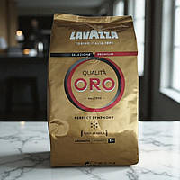 Кава в зернах Lavazza Qualita Oro 1кг Лавацца ОРО зернова кава Арабіка 100%