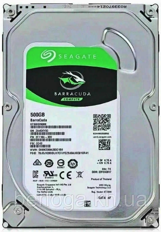 Жорсткий диск Seagate BarraCuda 3,5" (ST500DM009) 500GB