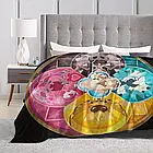 Плюшевий плед ковдра Shadow Cookie Milk з відеоігри Cookie Run Kingdom 130х150 см, фото 2