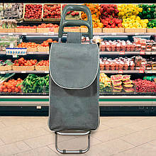 Портативна універсальна господарська сумка для продуктів на колесах Laundry 33 л Сірий (YAB)