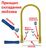 Лобзик ручний плоский для школи на урок праці з додатковими 30 пилочками, фото 6
