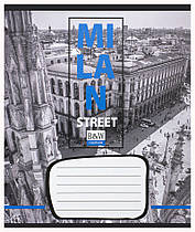 Зошит загальний Leader Міста ч/б 96 аркушів клітинка 959063