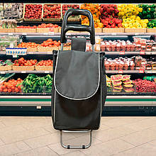 Портативна універсальна господарська сумка для продуктів на колесах Laundry 33 л Чорний (YAB)