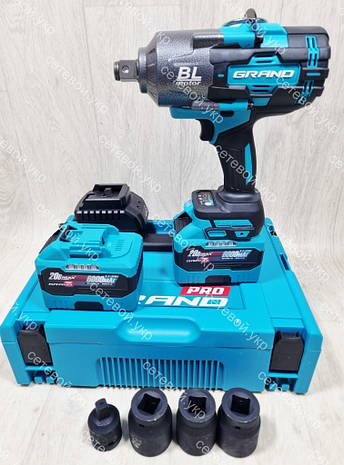 2 АКБ 6 А/год Гайковерт акумуляторний ударний GRAND АГ-2100UBL, фото 1