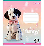 Зошит шкільний "Funny Pets" 12 аркушів у лінію, серія 1 Вересня, для дівчаток, фото 3