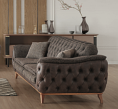 Диван-ліжко сучасний комфортний прямий тканинний Олівія, фото 2