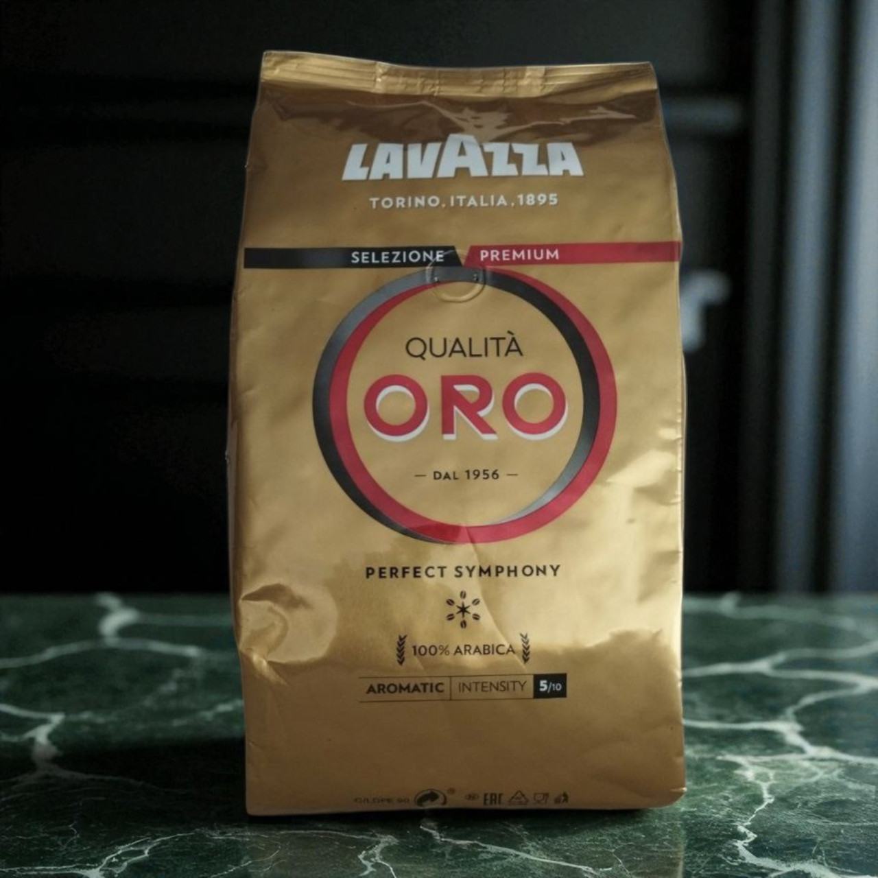 Кава Lavazza Qualita Oro в зернах Лавацца ОРО 1 кг зернова кава Арабіка 100%, фото 1