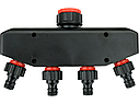 З'єднувач для крана з 4 виходами 3/4"-1" YATO YT-89103, фото 2