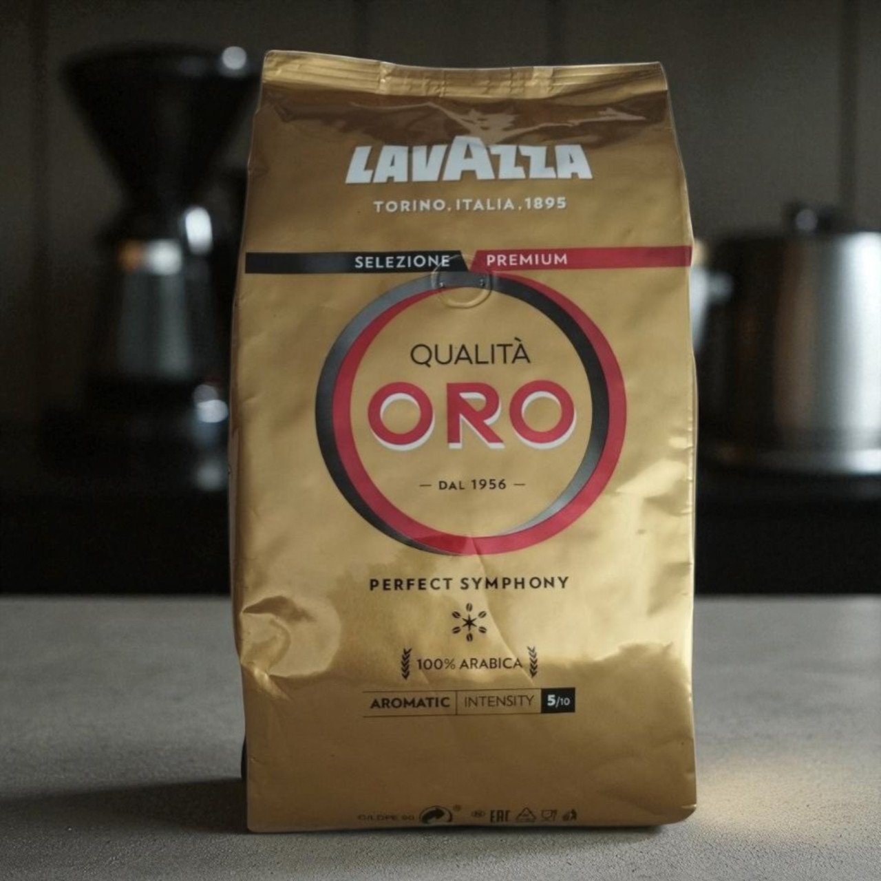 Кава Lavazza Qualita Oro в зернах Лавацца ОРО 1 кг зернова кава Арабіка 100%, фото 1