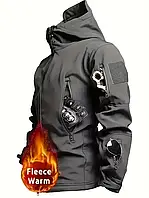 Тактична куртка софтшелл із флісом Сірий