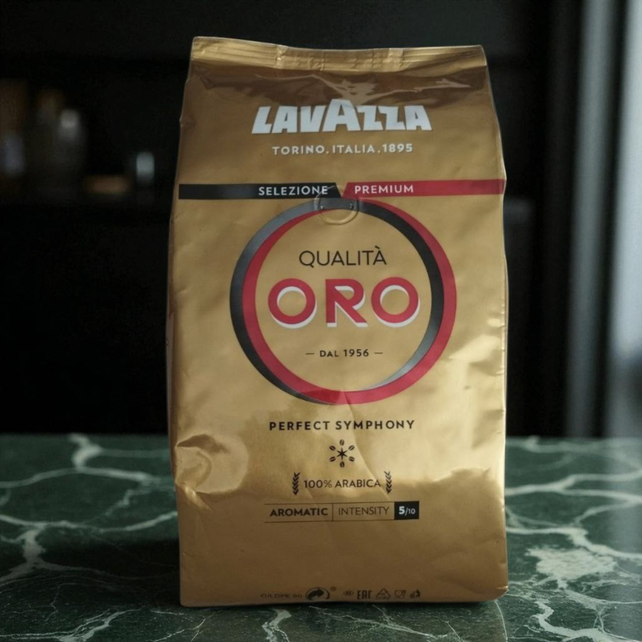 Lavazza Qualita Oro кава в зернах Лавацца ОРО 1 кг зернова кава Арабіка 100%, фото 1