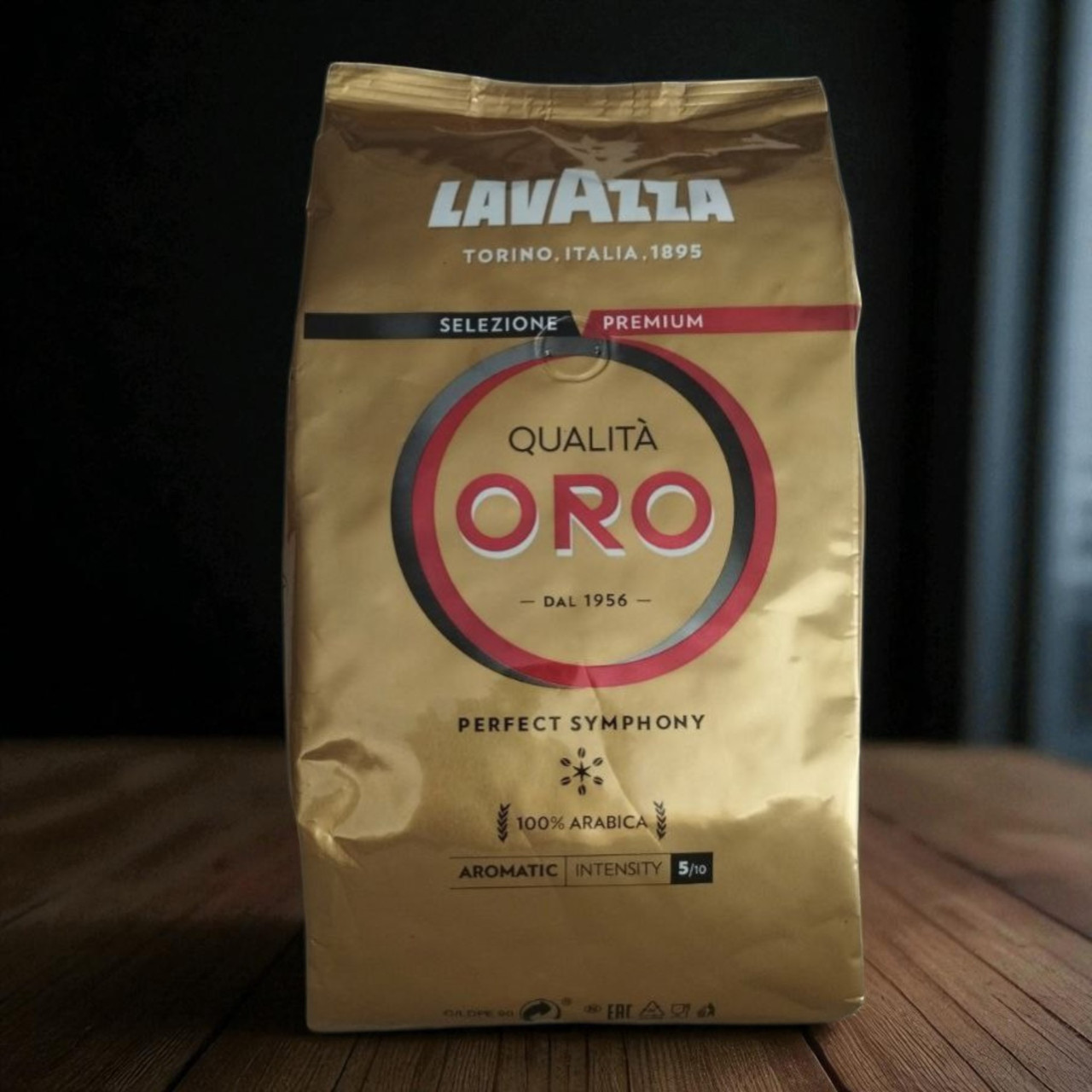 Lavazza Qualita Oro кава в зернах Лавацца ОРО 1 кг зернова кава Арабіка 100%, фото 1