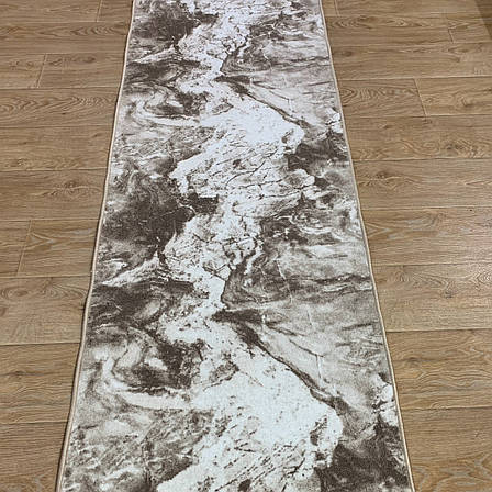 Килимова доріжка на гумовій основі ширина 1м  Бежевий мармур ATHENS, фото 1