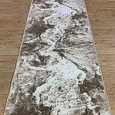 Килимова доріжка на гумовій основі ширина 1м  Бежевий мармур ATHENS, фото 5