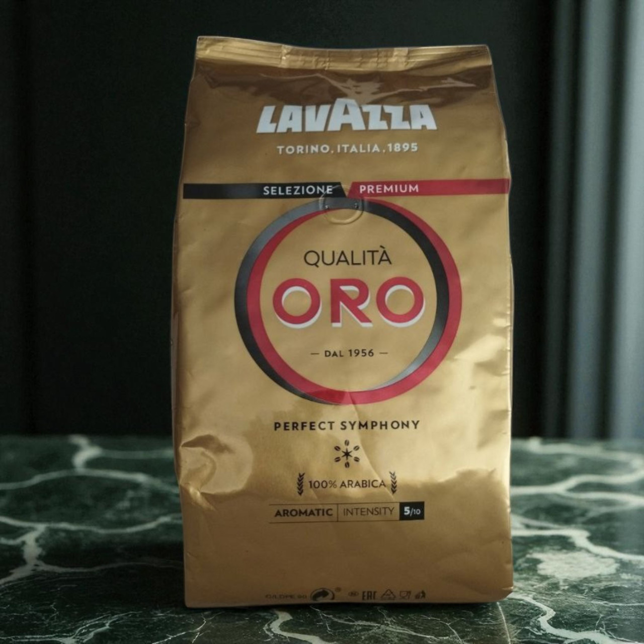 Lavazza Qualita Oro кава в зернах Лавацца ОРО 1 кг зернова кава Арабіка 100%, фото 1