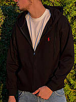 Зип-худі Polo Ralph Lauren чорне чоловіче кофта спортивна Поло Ральф Лоурен-зипка Поло худі чоловіча сіра Поло Ральф