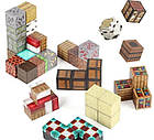 Магнітний конструктор з кубиків сцена Водоспад 128 деталей Minecraft Magnetic Cube H059 — кубики майнкрафт, фото 4