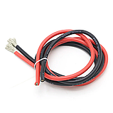 Дріт, кабель термостійкий м'який силіконовий із силікагелем (1 метр червоний + 1 метр чорний), AWG 12/4 мм, фото 5