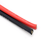 Дріт, кабель термостійкий м'який силіконовий із силікагелем (1 метр червоний + 1 метр чорний), AWG 12/4 мм, фото 8