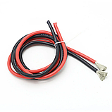 Дріт, кабель термостійкий м'який силіконовий із силікагелем (1 метр червоний + 1 метр чорний), AWG 12/4 мм, фото 10