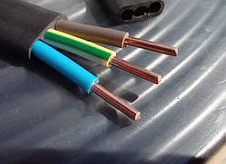 Кабель ВВГ нг нгд 3х2.5 моножила негорючий Одеса ГОСТ (бухта 100м)