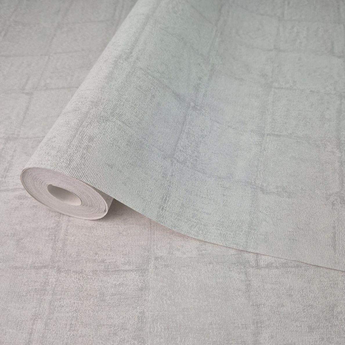 Шпалери вінілові 1,06 × 10 м Marburg Floralia 1033918, світло-сірі геометрія під штукатурку для вітальні, спальні, фото 1