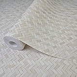 Шпалери вінілові 1,06 × 10 м Marburg Botanica 1033033, бежеві геометрія для вітальні, спальні, фото 2