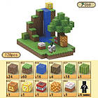 Магнітний конструктор з кубиків сцена Водоспад 128 деталей Minecraft Magnetic Cube H059 — кубики майнкрафт, фото 3