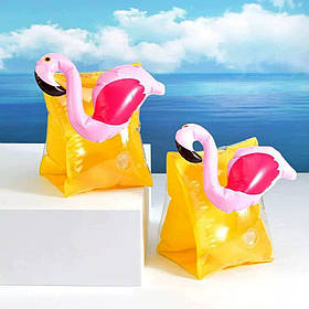 Дитячі нарукавники для плавання Фламінго, надувні, 17x14см, Жовтий