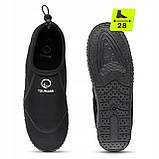 Взуття для пляжу (аквашузи) TSUNAMI Slip-On для плавання та водних видів спорту Size 28 Black, фото 5