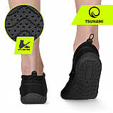 Взуття для пляжу (аквашузи) TSUNAMI Slip-On для плавання та водних видів спорту Size 28 Black, фото 7