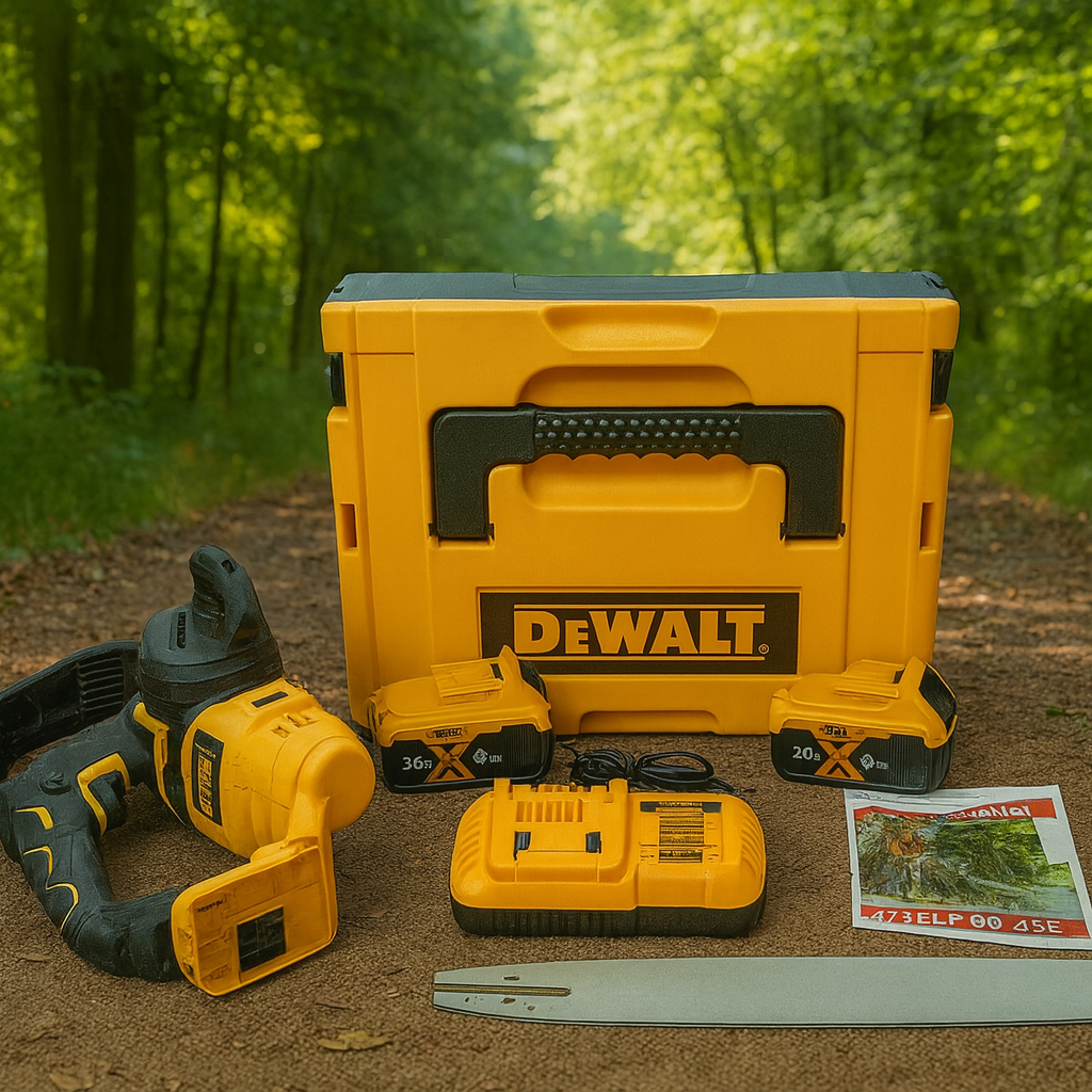 Акумуляторна ланцюгова пилка DeWALT 36V, 6.0 А·рік, безщіткова, кейс, шина 12 дюймів, фото 1
