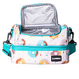 Ланч біг 25×15×15 (см) сумка для їжі до школи термосумка 7(л) дитяча для ланчу, пікніка Розовий HP-14-11, фото 2