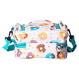 Ланч біг 25×15×15 (см) сумка для їжі до школи термосумка 7(л) дитяча для ланчу, пікніка Розовий HP-14-11, фото 6