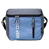 Термосумка холодильник 8 (л) для їжі, напоїв, пива холодильна сумка для риболовлі та пікніка Синій HP-14-16, фото 7