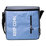 Термосумка холодильник 16 (л) для їжі, напоїв, пива холодильна сумка для риболовлі та пікніка Синій HP-14-17, фото 2