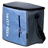 Термосумка холодильник 16 (л) для їжі, напоїв, пива холодильна сумка для риболовлі та пікніка Синій HP-14-17, фото 5