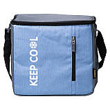 Термосумка холодильник 16 (л) для їжі, напоїв, пива холодильна сумка для риболовлі та пікніка Синій HP-14-17, фото 6