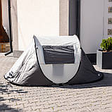 Намет туристичний 245×145×100 (см) кемпінговий для риболовлі 2 х місний Сірий LU-030BE, фото 2