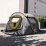 Намет туристичний 245×145×100 (см) кемпінговий для риболовлі 2 х місний Зелений LU-030GR, фото 2