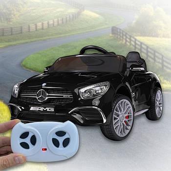 Дитячий електромобіль Mercedes з музикою на пульті керування Bambi M 4871EBLRS-2 Чорний