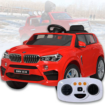 Дитячий електромобіль BMW на пульті керування з світловими ефектами Bambi M 4522EBLR-3 Червоний